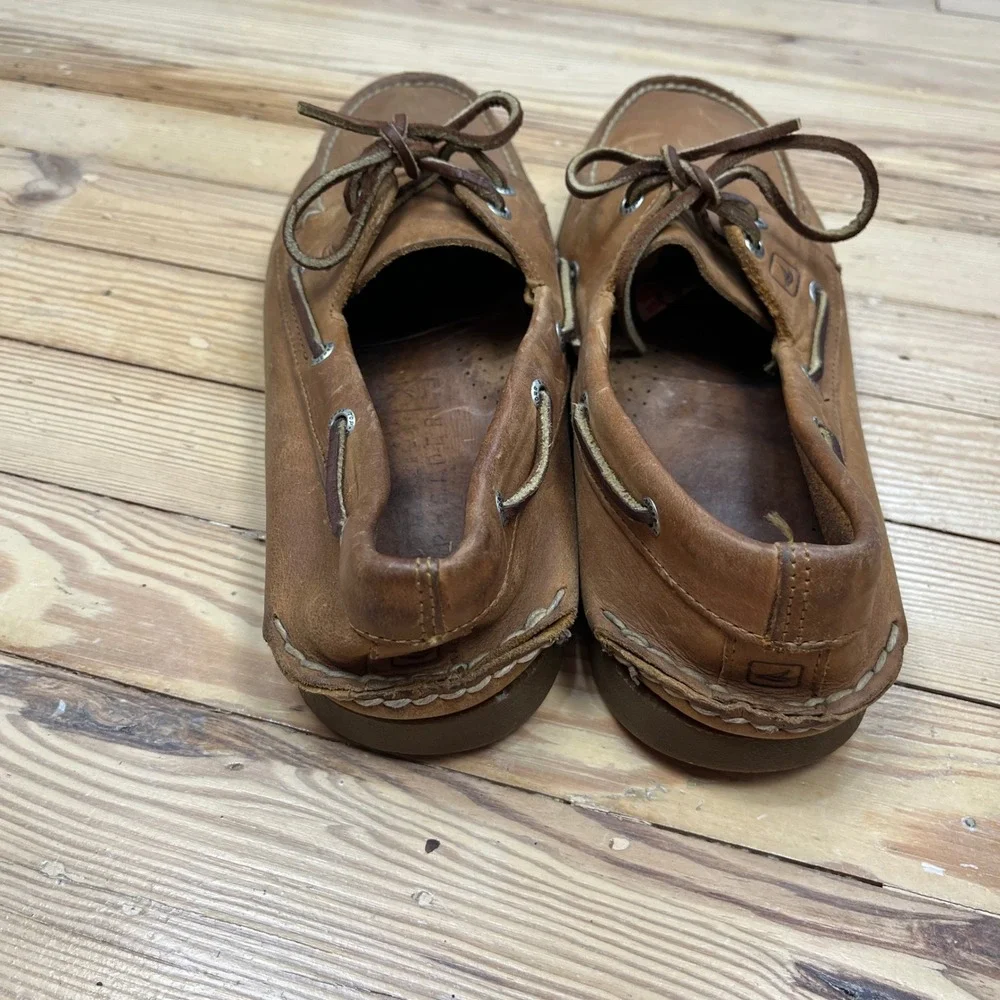 Sperry Top-Sider Mens 11M Authentic Original Leather Boat Shoe Tan casual preppy